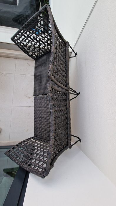 Sofá 2 lugares jardim exterior c/almofadas