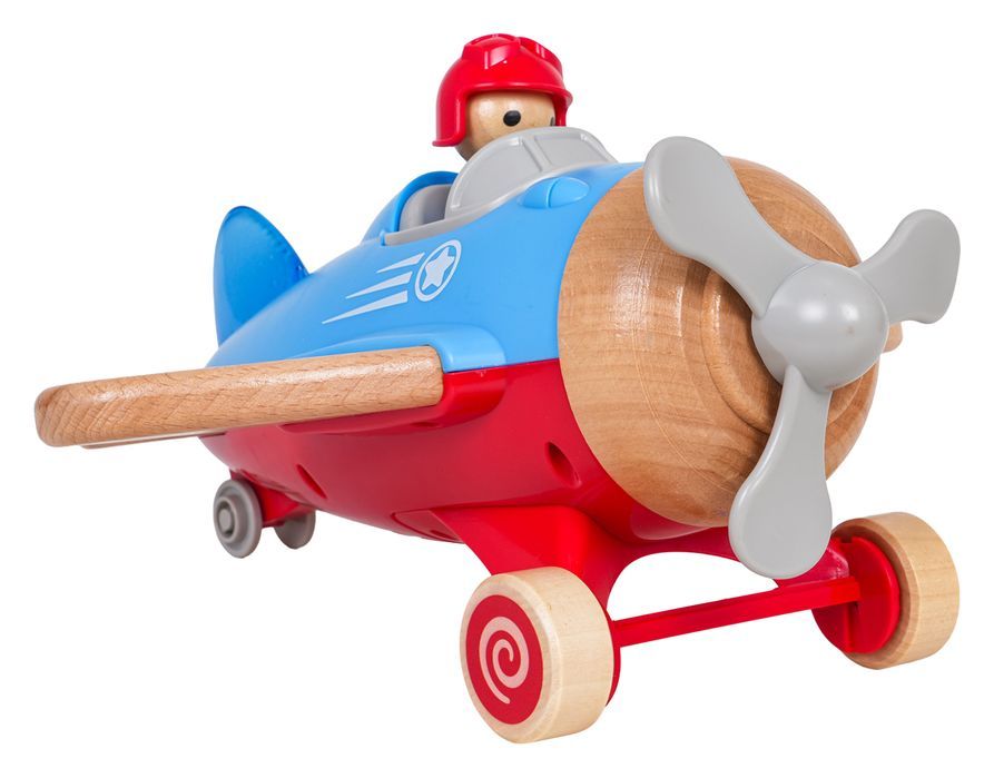 Drewniany Samolot Niebieski