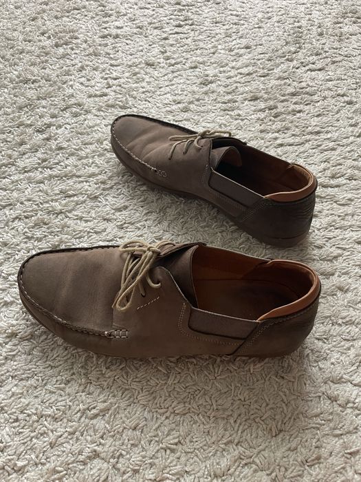 Ochnik mokasyny sznurowane, rozmiar 42, brazowe, casual, eleganckie