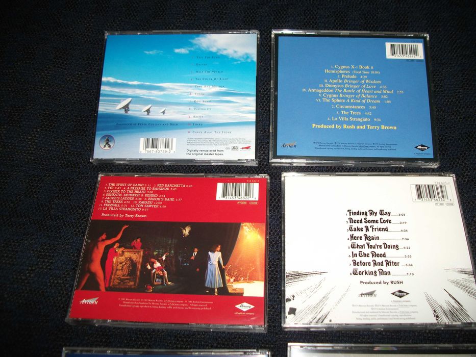 Kolekcja płyt CD zespołu RUSH