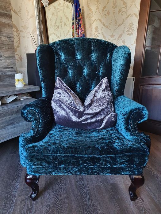 Крісло англійське велюр