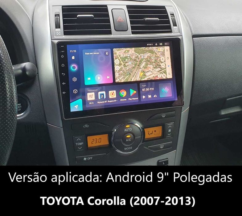 Rádio 2DIN TOYOTA Corolla • (2001 a 2013) • Android [4+64GB] D4D