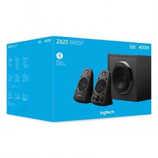 Colunas Logitech Z623 200W 2.1 - USADAS EM CAIXA ORIGINAL - COMO NOVAS
