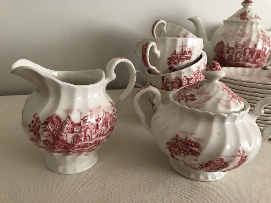 Servico de cha e de cafe de louca inglesa