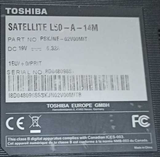 Toshiba Satellite L50-A-14M по частям (разборка)