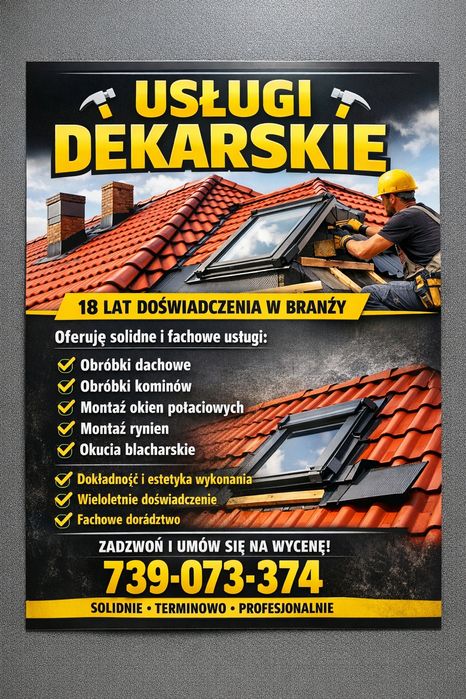 Dekarstwo dekarz dachy kominy blacha