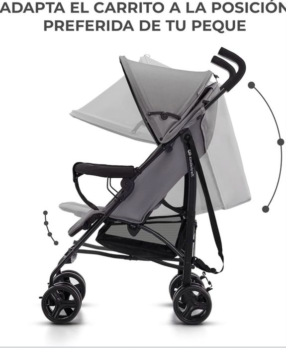 Carrinho de Bebé Kinderkraft TIK CINZA - Leve e Confortável + OFERTA