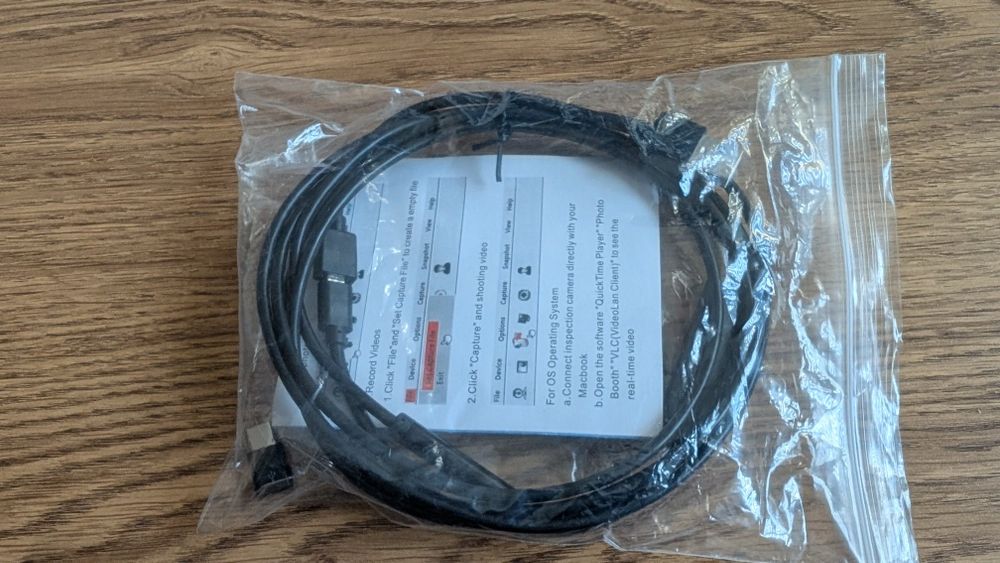 Kamera Endoskop Inspekcyjna do teleronu 2 metry  / 5mm LED  USB-C