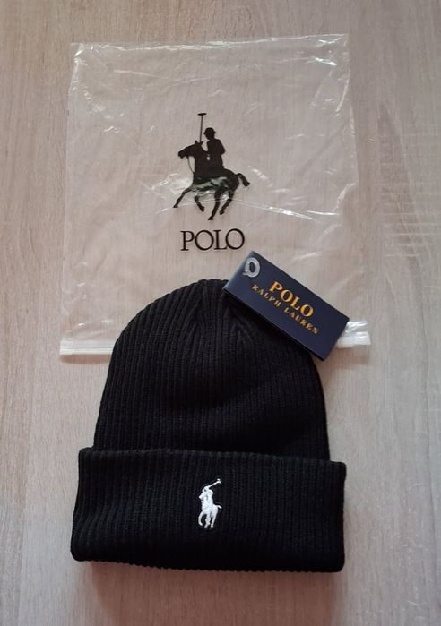 Czapka ralph lauren polo czarna uniseks męska damska
