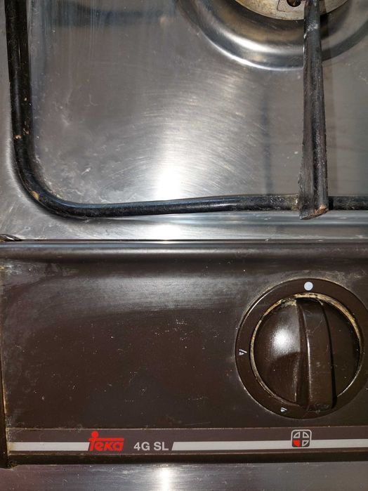 Placa inox Teka a gas canalizado