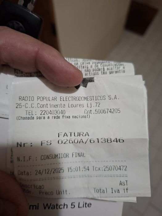 Vendo relógio   redmi novo com garantia