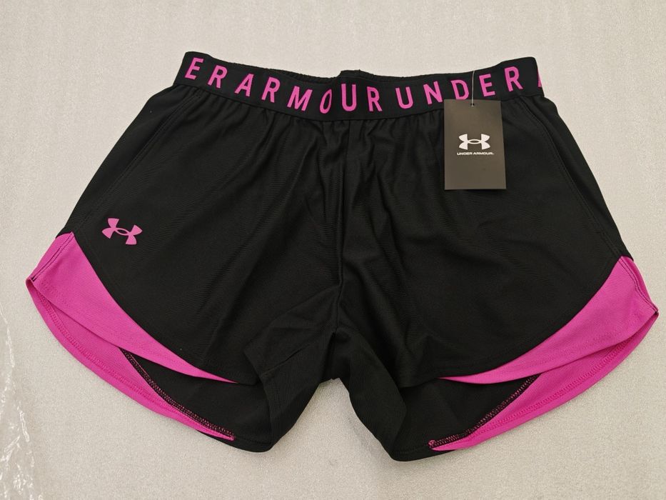Spodenki damskie szorty fit fitness krótkie Under Armour USA
z różowym