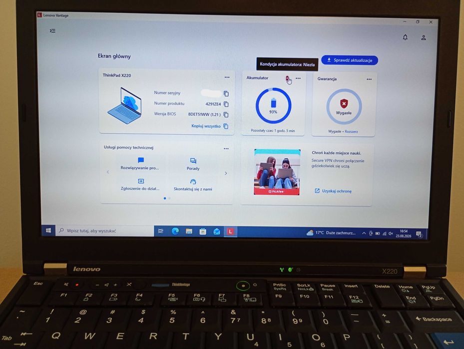 Lenovo ThinkPad X220 i5 / 8 GB RAM / SSD 128 GB