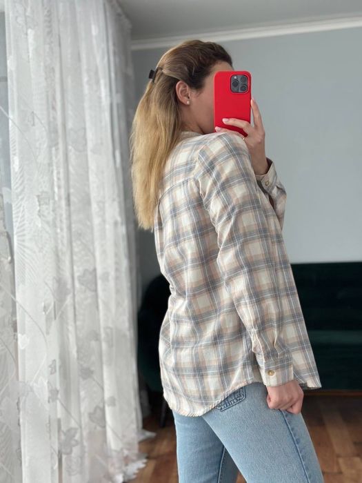 Тепла Жіноча сорочка в клітинку