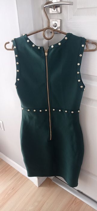 Bandażowa sukienka damska r. M (38) butelkowa zieleń