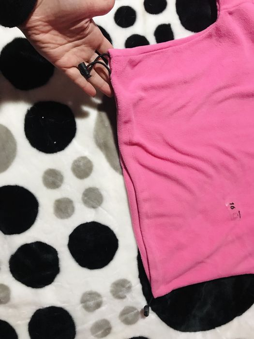 Camisola polar curta rosa *nova*