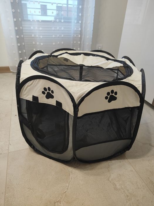 Kojec Składany  Zagroda 75x75cm Lekki Ośmiokątny | Dla Psów i Kotów