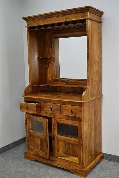 Witryna/Bar z drewna AKACJI seria OXFORD HONEY II gat. -50%