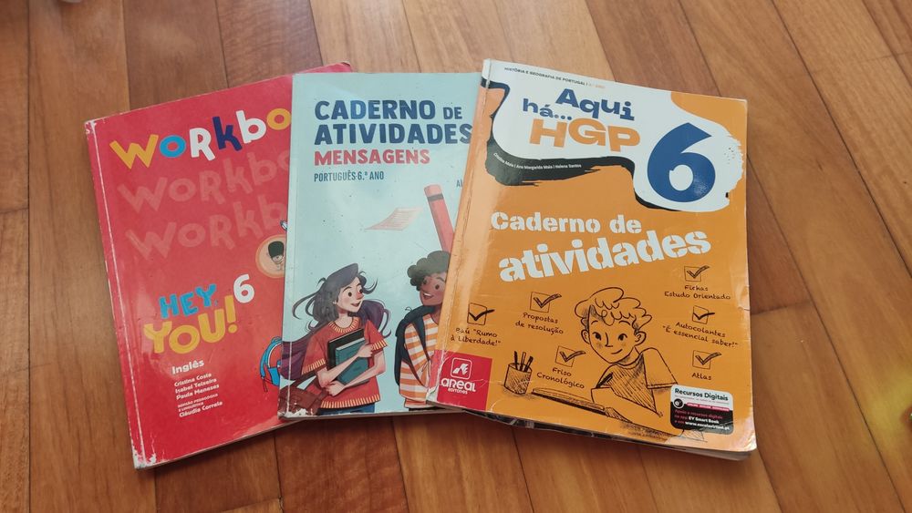 Cadernos de atividade (fichas) para 6 ano