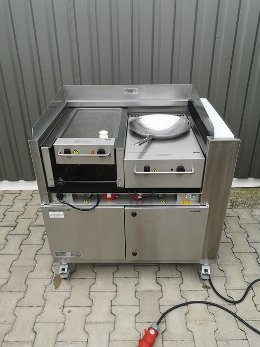 Stacja do gotowania Rieber Wok i płyta elektryczna.
