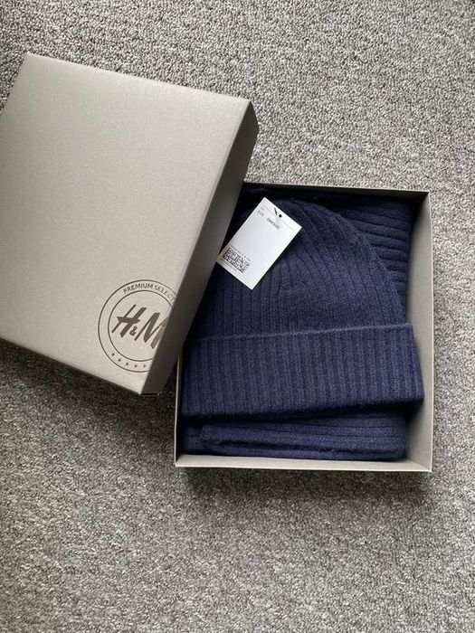 Комплект шапка та шарф premium quality h&m