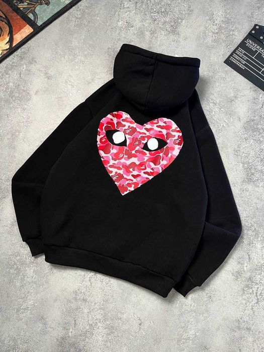 Чорне Худі PLAY з бірками (Comme des garcons)