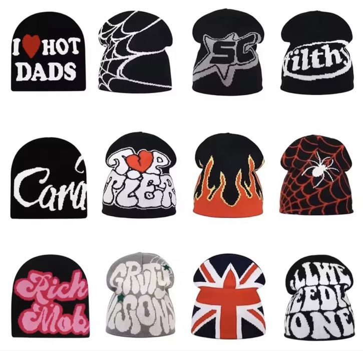 шапка y2k,sk8, модная шапка