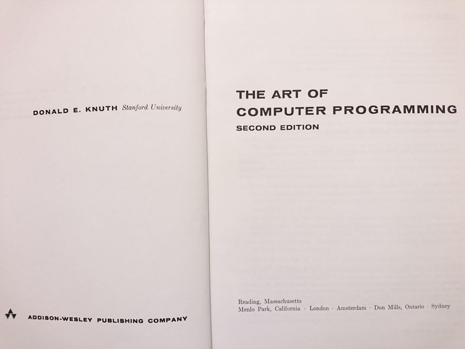 The Art Of Computer Programming - Donald E. Knuth 1973