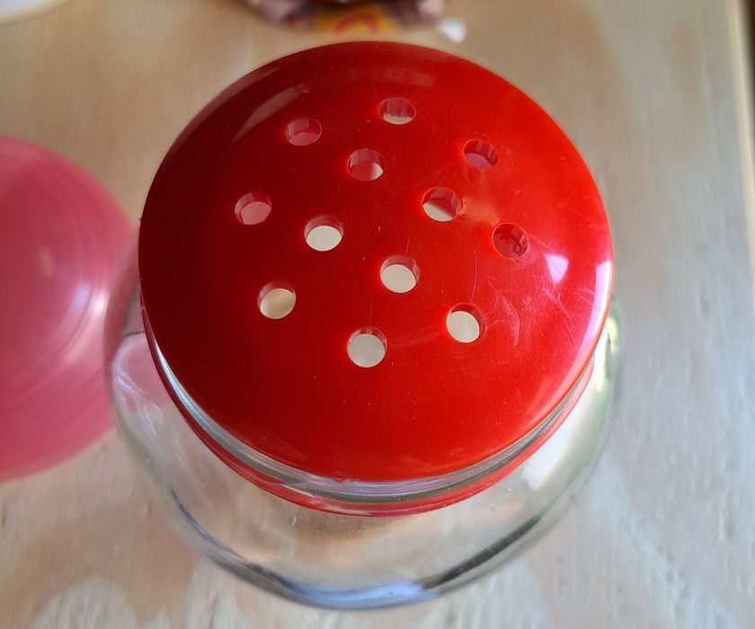 Frasco vidro saleiro com tampa