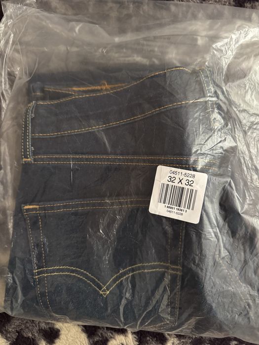 Levis slim 511 original 32/32 джинсы темно-синие мужские новые