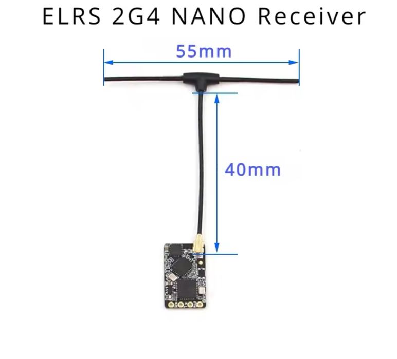 ELRS 2,4 ГГЦ NANO-приймач ExpressLRS BETAFPV 2400 RX W