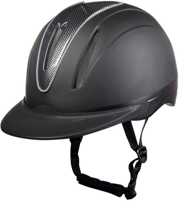Kask Jeździecki HKM 4719 Carbon Art Matowy Czarny r. XS (48-54cm)