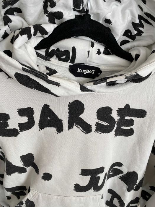 Desigual Kora genialna biała bluza z printem napisów