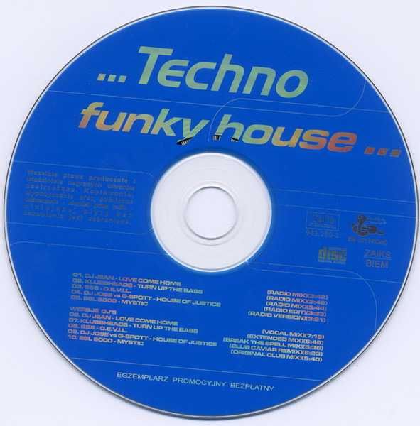 Techno Funky House - 666 , DJ JEAN , KLUBBHEADS TRANCE Snake's Music
