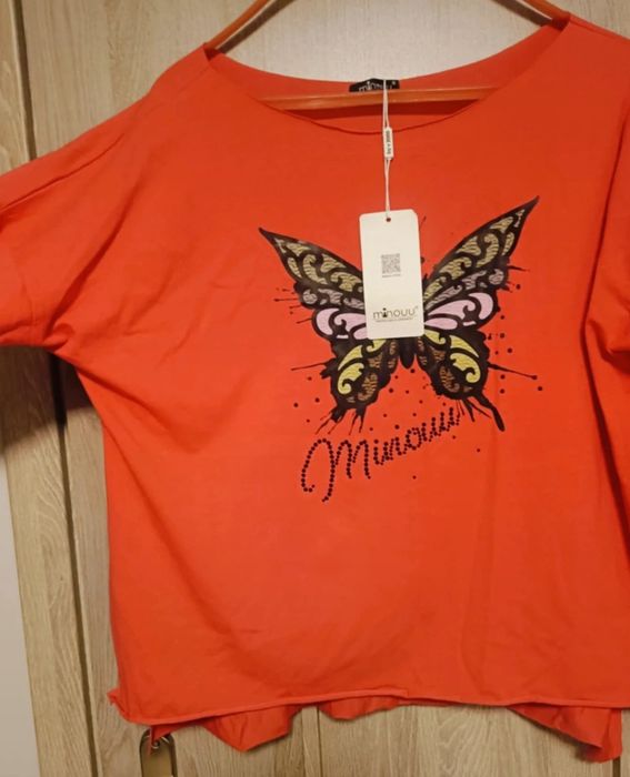 Bluzka z motylem MINOUU orange