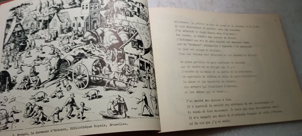 Antigo livro le journal de Bruegel do museu de arte da Bélgica