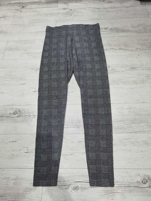 Legginsy damskie w kratę r. M