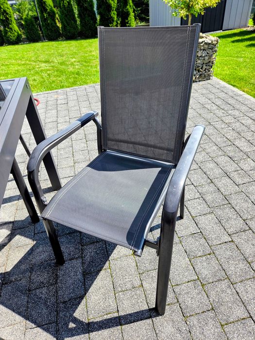 Bardzo lekkie aluminiowe krzesło ogrodowe