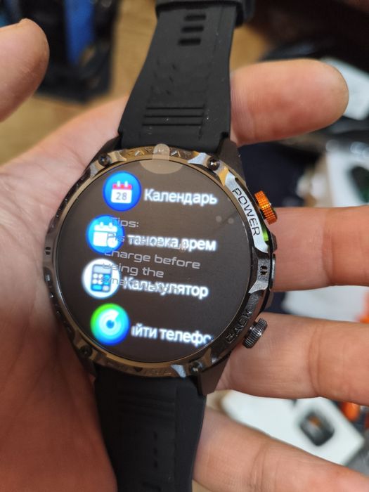 Смарт часы тактические 1000mAh,GPS, Compass, Amoled.