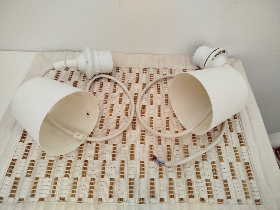 Conjunto de 8 candeeiros: teto e secretária // TROCA