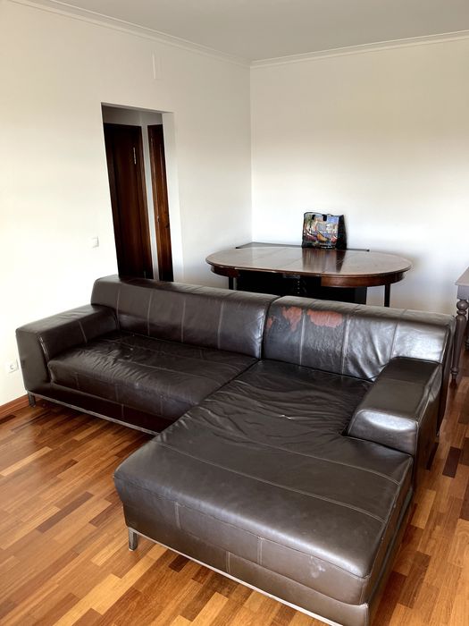 sofá de cabedal ikea kramfors