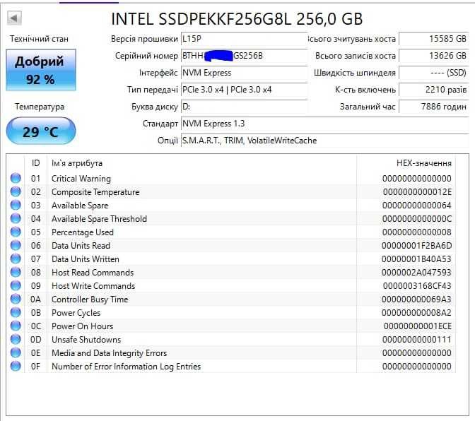 Продам SSD диски Intel, Samsung 512 GB ;