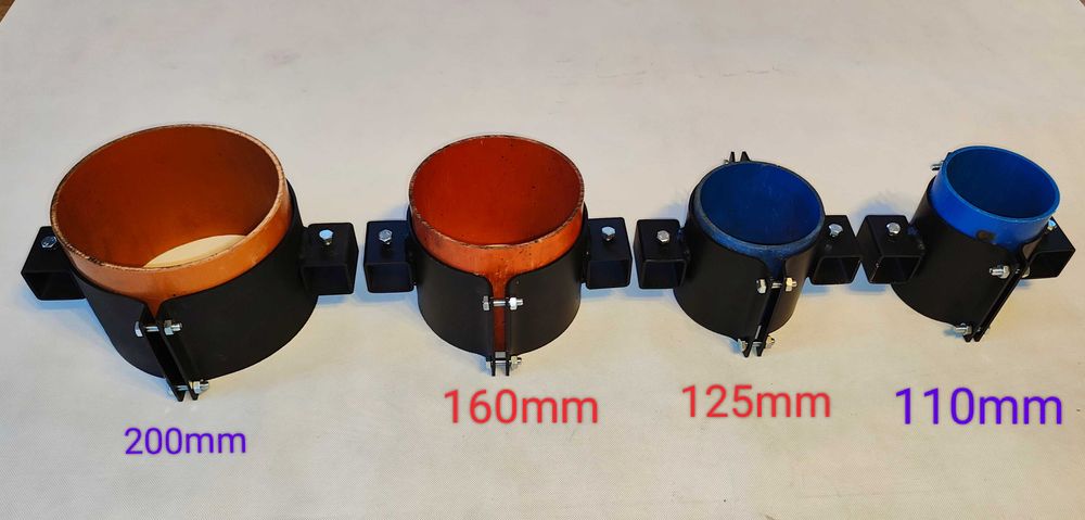 Dyby na rurę studzienną 110mm.Ściski studzienne 110mm.Dyby wiertnicze.