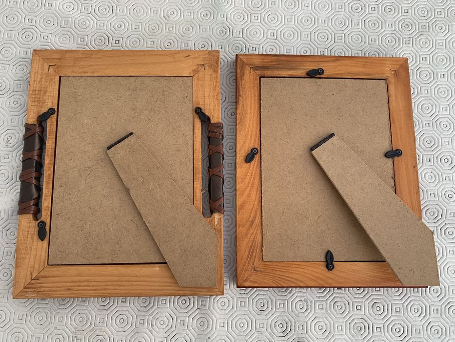 Molduras em madeira e vidro lote