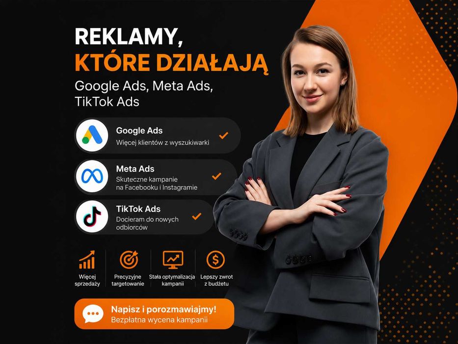 Google Ads | Meta Ads | Reklamy w Google, na Facebooku, Instagramie i Tiktoku | Senior SEM Specialist