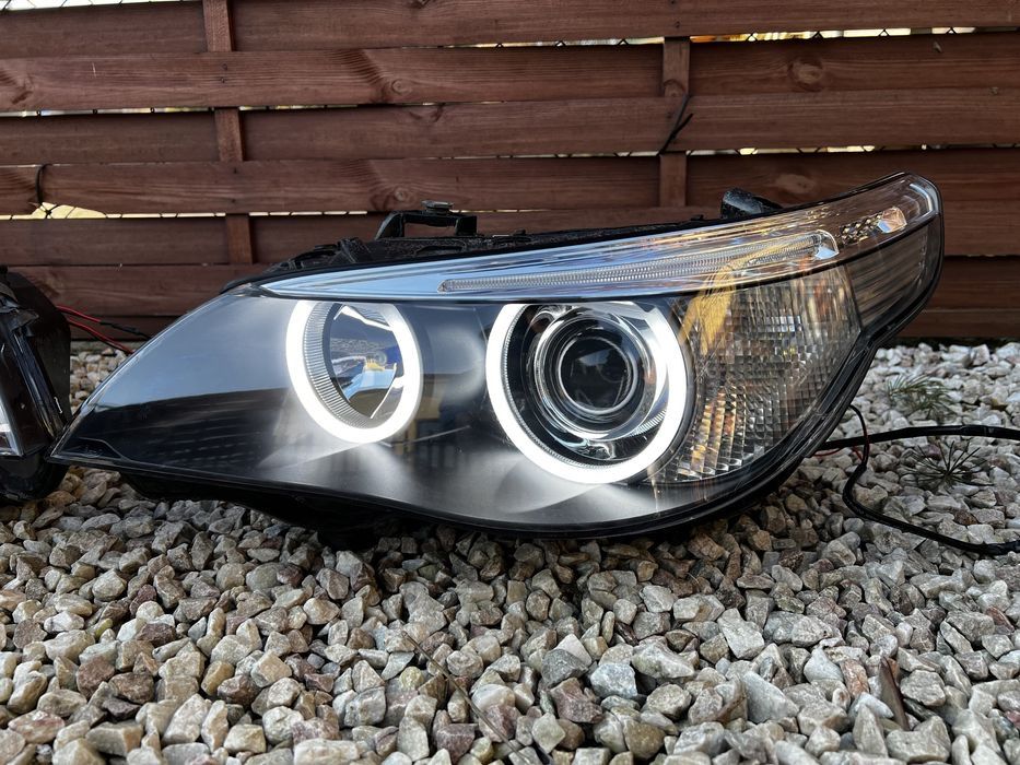BMW E60 E61 Regeneracja Reflektorów BIXENON Lampy BiLed rIngi LED