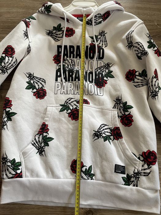 Bluza Paranoid Croop biała z różami