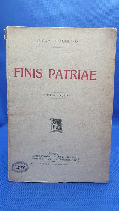 Livro - REF ESC - Guerra Junqueiro - Finis Patriae
