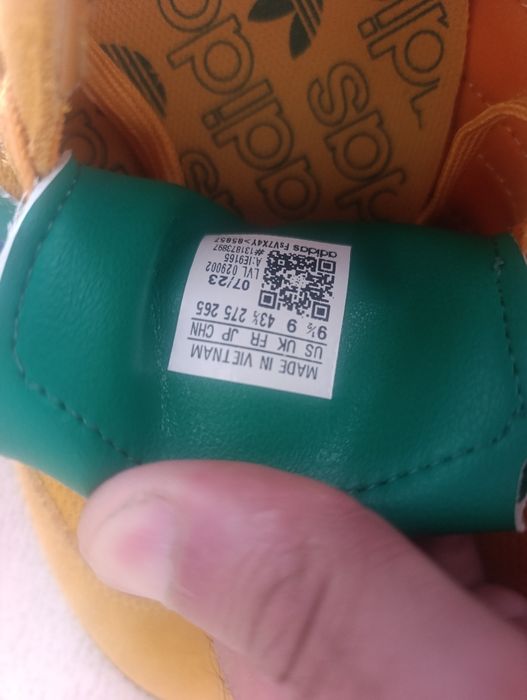 Adidas samba jaune moutarde vert brésil