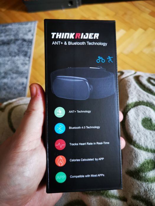 ThinkRider Нагрудный ремень пульсометр ANT+ BLE 4.0